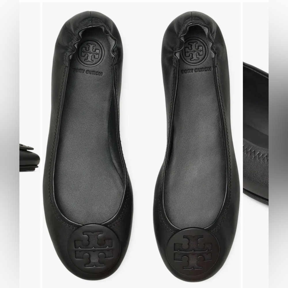 Tory Burch mini travel ballet with logo